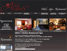 Tablet Screenshot of hotel-les-autanes.com